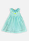 Girls Cotton Dress Turquoise